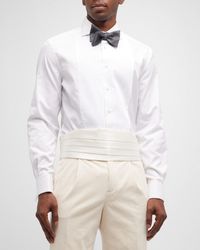 Brunello Cucinelli - Hollywood Glamour Sea Island Cotton Pleated Bib Dress Shirt - Lyst