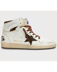 Golden Goose - Sky-star Leather High-top Sneakers - Lyst