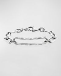 Sheryl Lowe - Open Id Medium Soho Chain Bracelet With Diamonds - Lyst