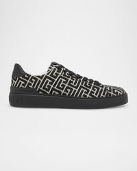 Balmain - Apos;S B-Court Jacquard Monogram Low-Top Sneakers - Lyst