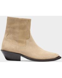 Represent - Apos;S Michael Suede Zip-Up Western Ankle Boots - Lyst