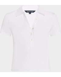 Veronica Beard - Kearney Short-Sleeve Polo Tee - Lyst