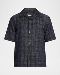 Burberry - Denim Check Short-Sleeve Shirt - Lyst