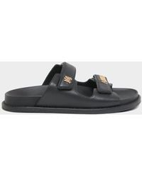 Amiri - Boardwalk Leather Two-Strap Sandals - Lyst