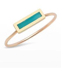 Jennifer Meyer - 18k Inlay Bar Ring, Turquoise, Size 6.5 - Lyst
