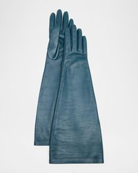 Saint Laurent - Long Leather Gloves - Lyst