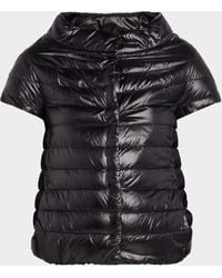 Herno - Emilia Water-Resistant Ultralight Nylon Puffer Cape - Lyst