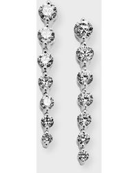 Neiman Marcus - 18k White Gold Graduated Diamond Drop Earrings, 2.9tcw - Lyst