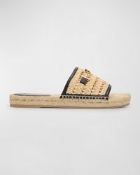 Tod's - Raffia T-Ring Slide Espadrilles - Lyst