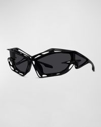 Givenchy - Giv Cut Cage Nylon Shield Sunglasses - Lyst