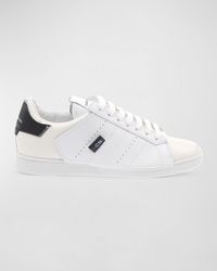 CoSTUME NATIONAL - Logo Leather Low-Top Sneakers - Lyst