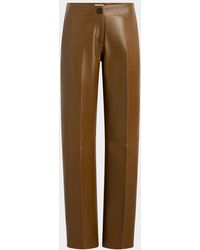 KHAITE - Mita Nappa Leather Barrel-Leg Pants - Lyst