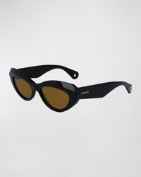Lanvin - Signature Acetate Cat-Eye Sunglasses - Lyst