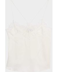 IRO - Newin Silk Lace-Trim Top - Lyst