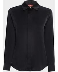 Max Mara - Xero Button-Down Silk Satin Shirt - Lyst