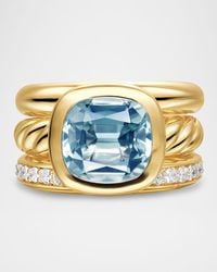 David Yurman - Dy Mercer 3 Row Stone Ring With Diamonds - Lyst