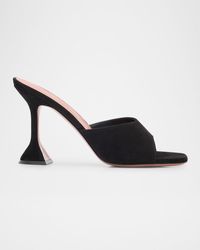 AMINA MUADDI - Lupita Suede Pedestal Mule Sandals - Lyst