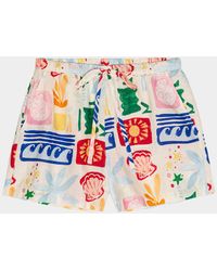 Rails - Jenner Linen Drawstring Shorts - Lyst