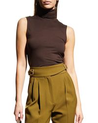 Majestic Filatures - Soft Touch Viscose Sleeveless Turtleneck Top - Lyst
