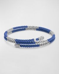 Lagos - Sterling Silver Blue Caviar Ultramarine Ceramic Coil Bracelet - Lyst