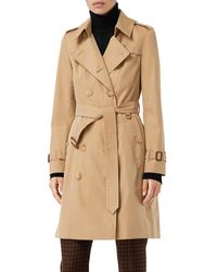 Burberry The Chelsea Cotton-gabardine Trench Coat - Natural