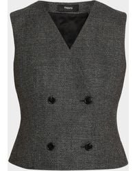 Theory - Shrunken Wool Suiting Vest - Lyst