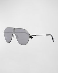 Fendi - Ff Match Metal Shield Sunglasses - Lyst