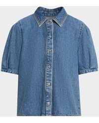 Rag & Bone - Taylor Ultra-Featherweight Denim Blouse - Lyst