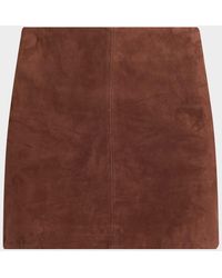 Arma - Melody A-Line Suede Mini Skirt - Lyst