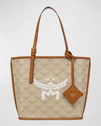 MCM - Lauretos Monogram Canvas Shopper Tote Bag - Lyst