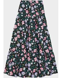 Kate Spade - Spring Bouquet Tiered Maxi Skirt - Lyst