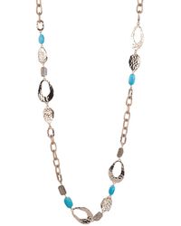 Alexis Bittar Mesh Chain & Multi-stone Necklace - Metallic