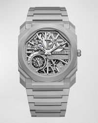BVLGARI - Octo Finissimo Titanium Skeleton Watch, 40mm - Lyst