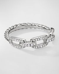David Yurman - Stax Chain Link Ring With Diamonds - Lyst