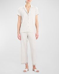 Natori - Feathers Essentials Lace-Trim Jersey Pajama Set - Lyst