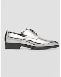 Saint Laurent - Adrien 25 Metallic Leather Derby Shoes - Lyst