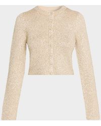 LoveShackFancy - Ferra Sequined Knit Cardigan - Lyst