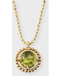 POPPY FINCH - 14k Gold Beaded Peridot Pendant Necklace - Lyst