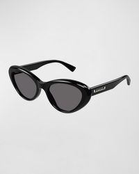 Gucci - Star Logo Acetate Cat-eye Sunglasses - Lyst