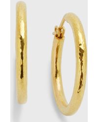 Elizabeth Locke - Giant Hammered 19k Gold Hoop Earrings - Lyst