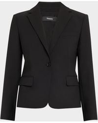 Theory - Slim One-Button Jacket - Lyst