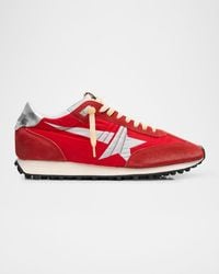 Golden Goose - Running Marathon Nylon And Suede Sneakers - Lyst