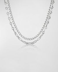 Sheryl Lowe - Soho And Curb Chain Double Layer Necklace - Lyst