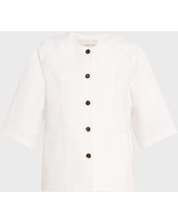 Lafayette 148 New York - Elbow-Sleeve Stretch Twill Shirt Jacket - Lyst