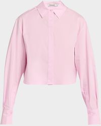 Jonathan Simkhai - Renata Cropped Button-Front Shirt - Lyst