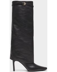 STAUD - Wally Foldover Leather 90Mm Boots - Lyst