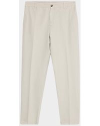 Isaia - Apos;S Cotton And Linen Straight-Leg Pants - Lyst
