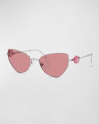 Swarovski - Full-Cut Crystal Metal Cat-Eye Sunglasses - Lyst
