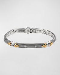 Konstantino - Delos Two-Tone Stud Bracelet, Size M - Lyst