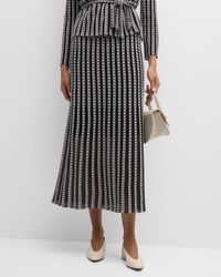 Misook - Striped Soft Burnout Knit Midi Skirt - Lyst